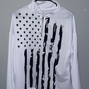 American flag quarter zip (XL)